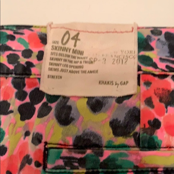 GAP Pants Skinny Mini Stretch Patterned Khakis - Picture 3 of 7